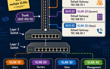 Router on a Stick در سیسکو و نحوه راه‌اندازی آن با دستورات